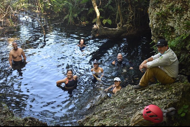Adventure in Cave and the Guayaney Spring - Inside the cave with helmet and lamp
