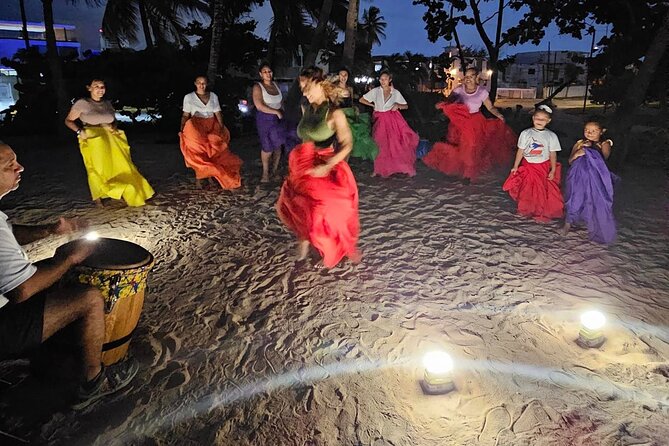 Afro Puerto Rican Folklore Bomba Class and Live Music - Dancing beside the beach at sunset
