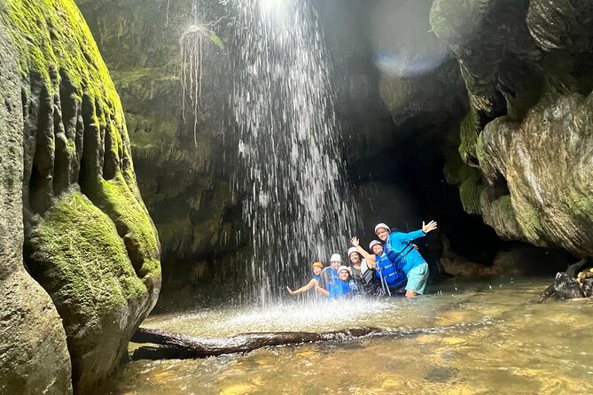 Cave Adventure: Canyon and Hidden Waterfall in Charco Azul - The waterfall and canyon jumps