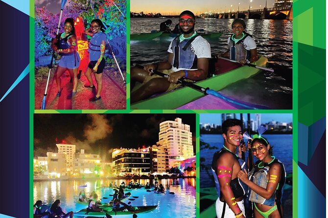 Night Kayak - Condado City Lights Tour - The clear bottom and LED lights