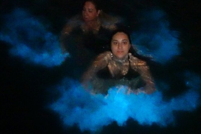 Puerto Rico's Only Private, VIP & Filmed Bio Bay Swim Experience - Papayo Cove and the glowing water