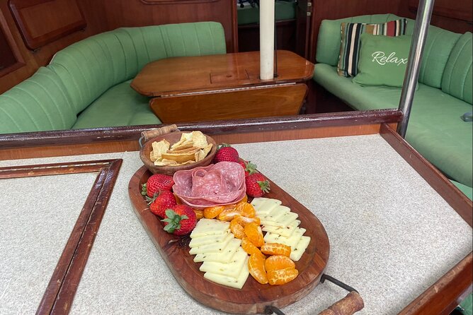 San Juan Bay Private Tour with Drinks and Tapas: 4+ people - Sangria, charcuterie, and the onboard setup