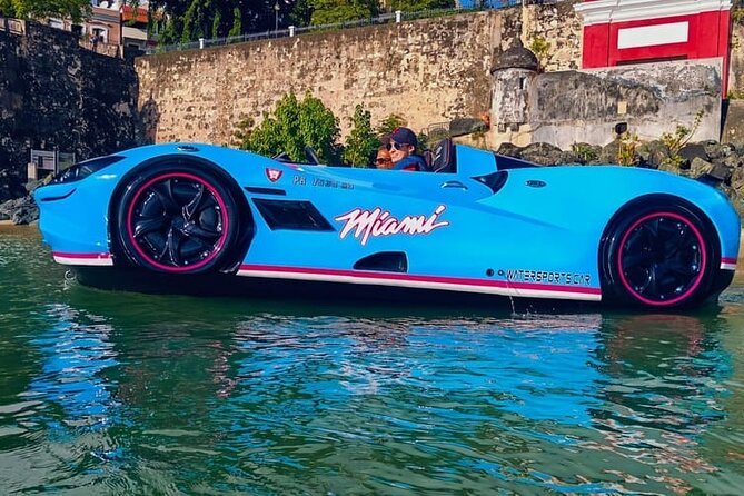 San Juan PR Watersports Car Rental Blue McLaren - The views: Old San Juan from a low seat on the water