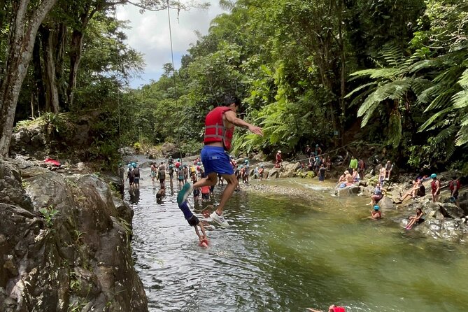 Small-Group El Yunque Waterslide Adventure & transportation - Hiking into El Yunque’s wet side