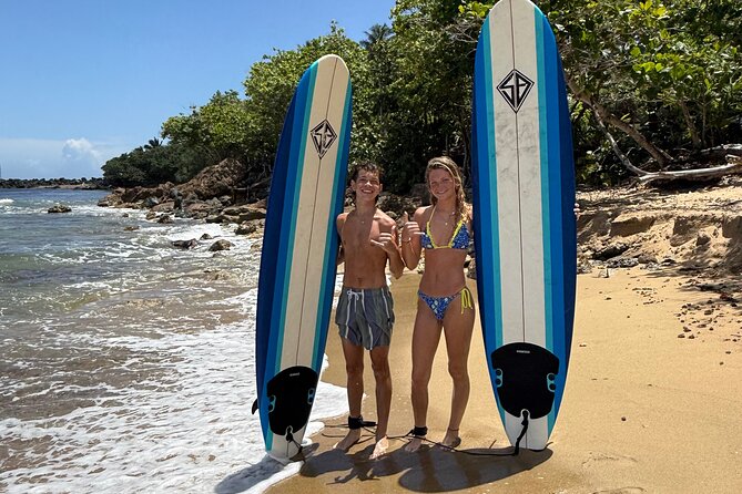 Surfing Lesson, Rincon PR - Moving into the water with personal guidance