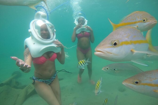 Underwater Sea Trek in San Juan: Explore Beneath the Waves - Getting used to the Sea Trek helmet
