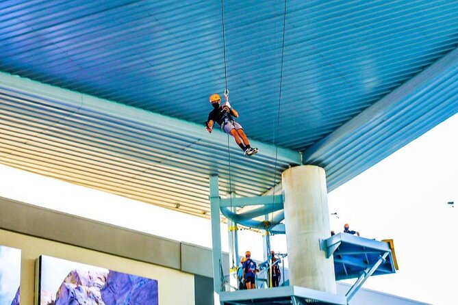 Zipline Sky Bull in Urban Environment in Toroverde urban park San Juan - Climbing 90 feet to the launch tower